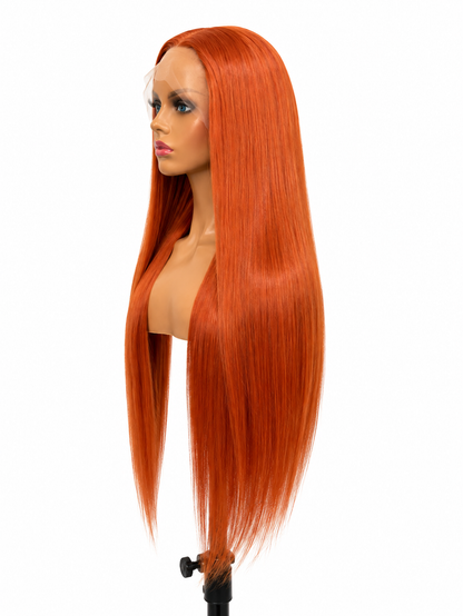 Phoenix | Long Straight Burnt Copper Lace Front Wig