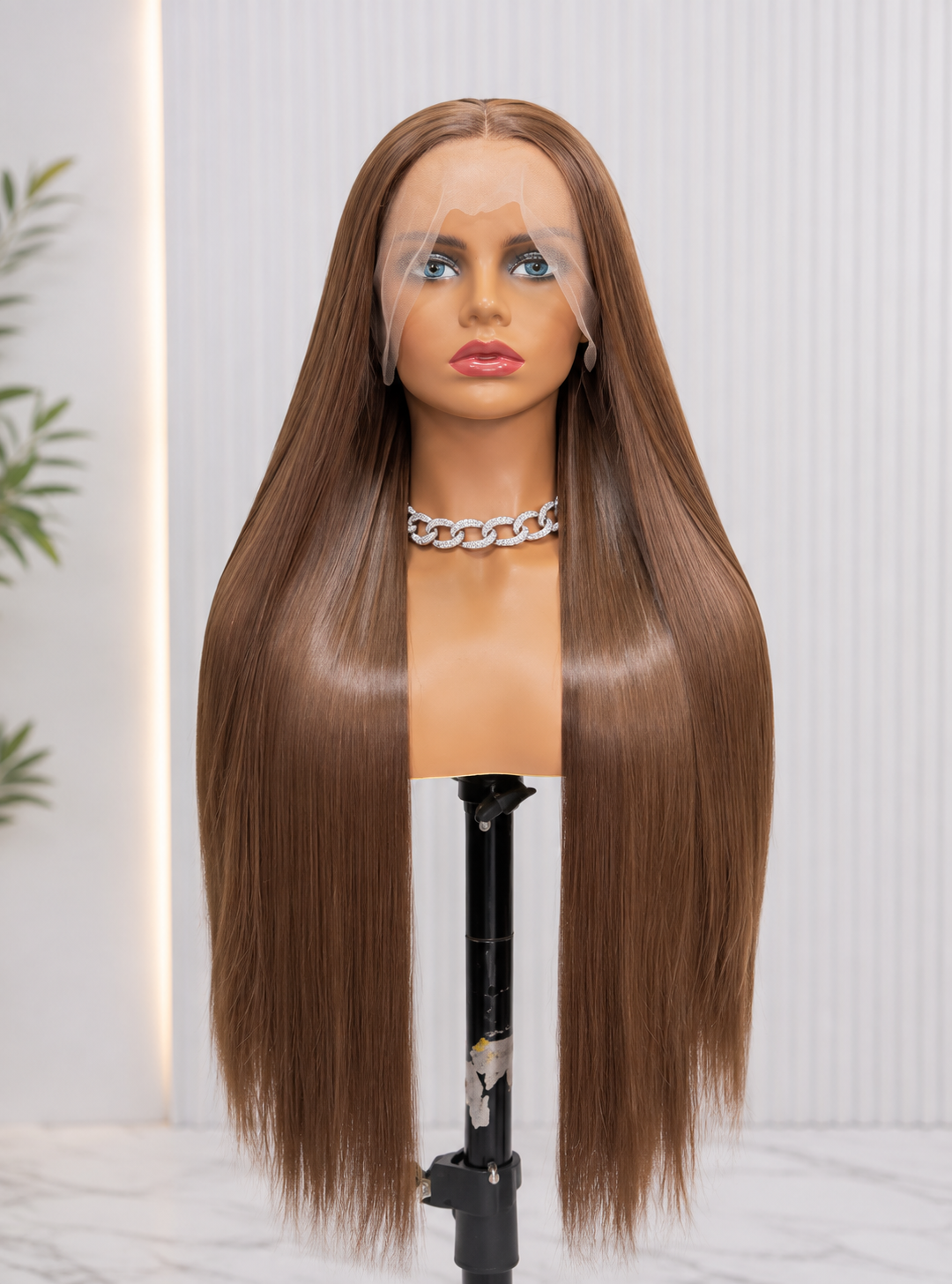 Ember | Long Straight Chestnut Brown Lace Front Wig