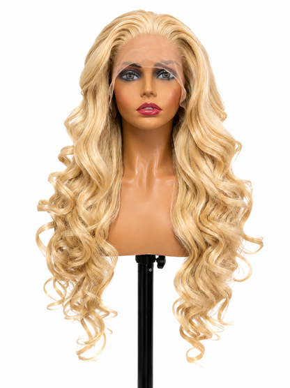 Solara | 26" Blonde Curly Lace Front Wig