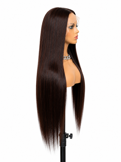 Legacy | Long Straight Deep Brown Lace Front Wig