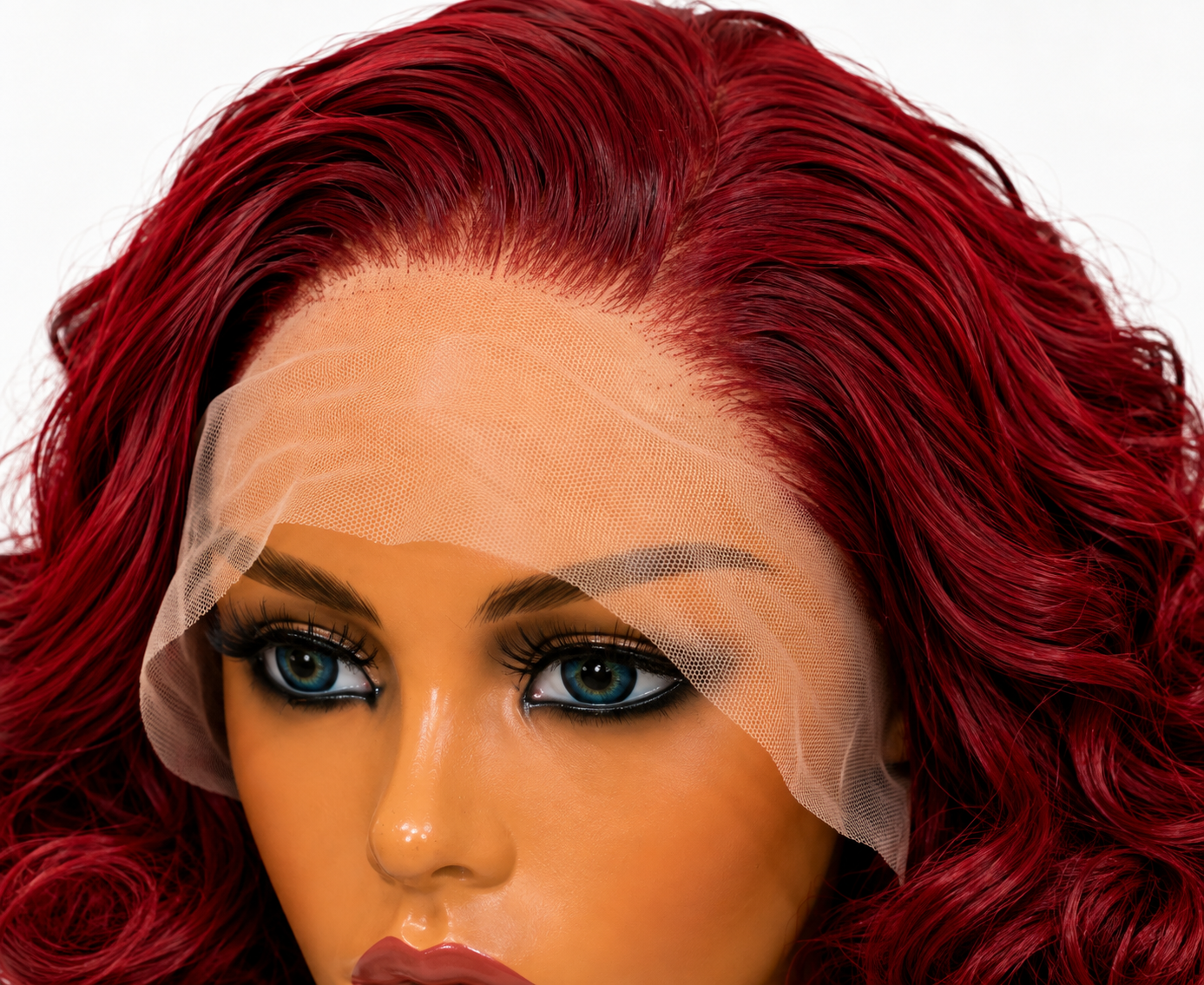 Camille | 12" Burgundy Curly Bob Lace Front Wig