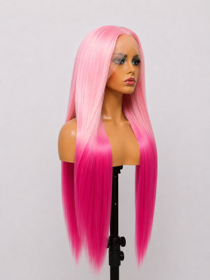 Pink Paradise | 30" Long Straight Lace Front Wig