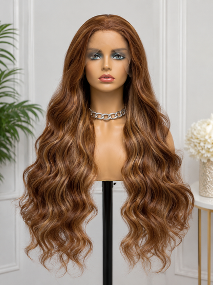 Savannah | 30" Chestnut Brown Loose Body Wave Lace Front Wig