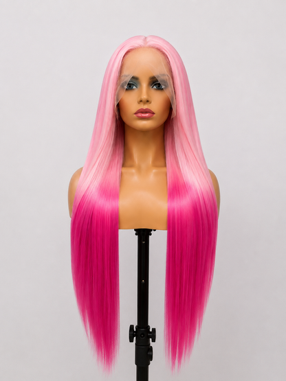 Pink Paradise | 30" Long Straight Lace Front Wig