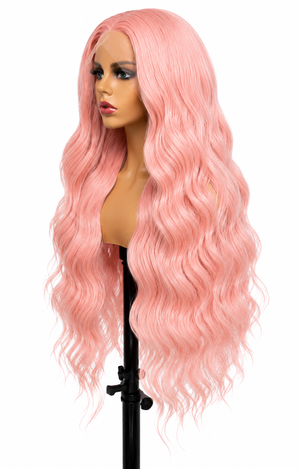 Aria | 30" Blush Pink Water Wave Lace Front Wig