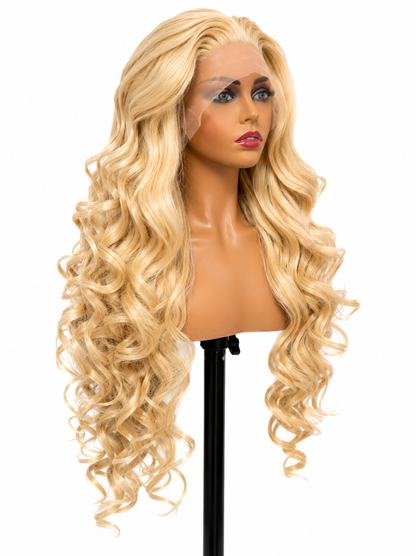 Solara | 26" Blonde Curly Lace Front Wig