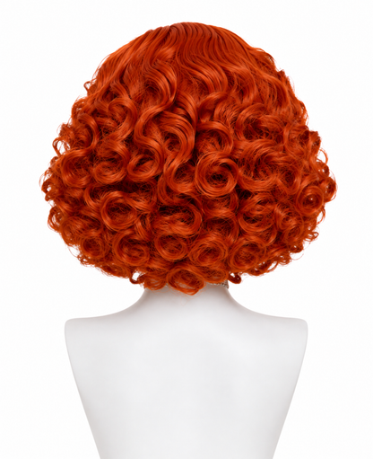 Sabrina | 12" Copper Vintage Curly Bob Lace Front Wig