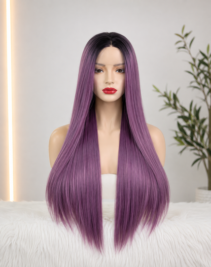 Purple Reign | 30" Long Straight Lace Front WIG