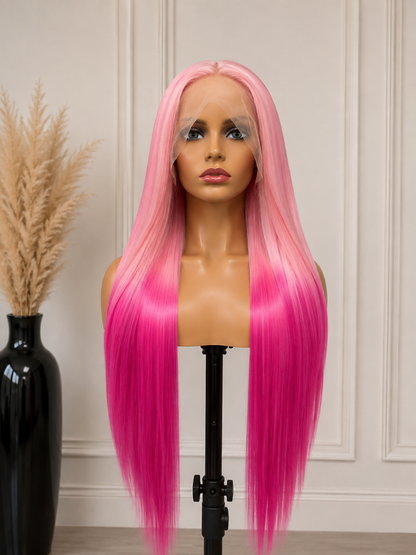 Pink Paradise | 30" Long Straight Lace Front Wig