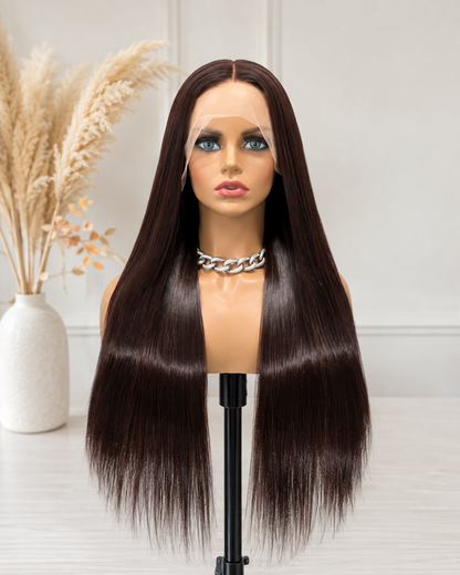 Legacy | Long Straight Deep Brown Lace Front Wig