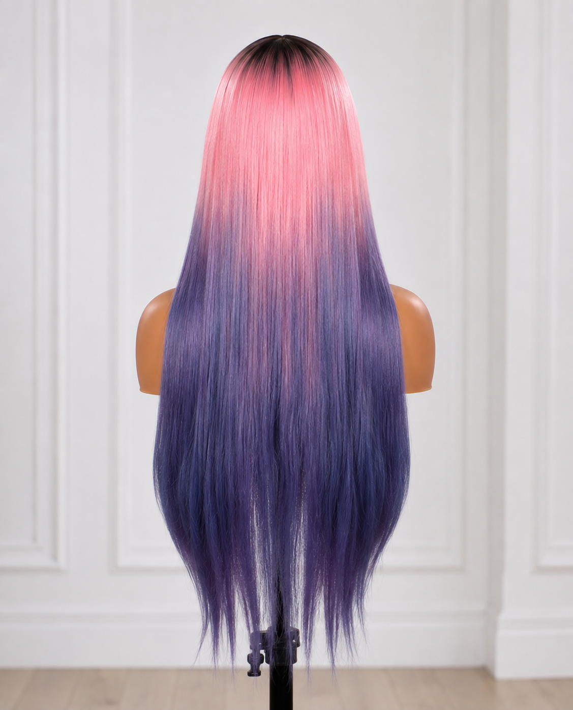 Cotton Candy Dream | 30" Long Straight Ombre Lace Front Wig